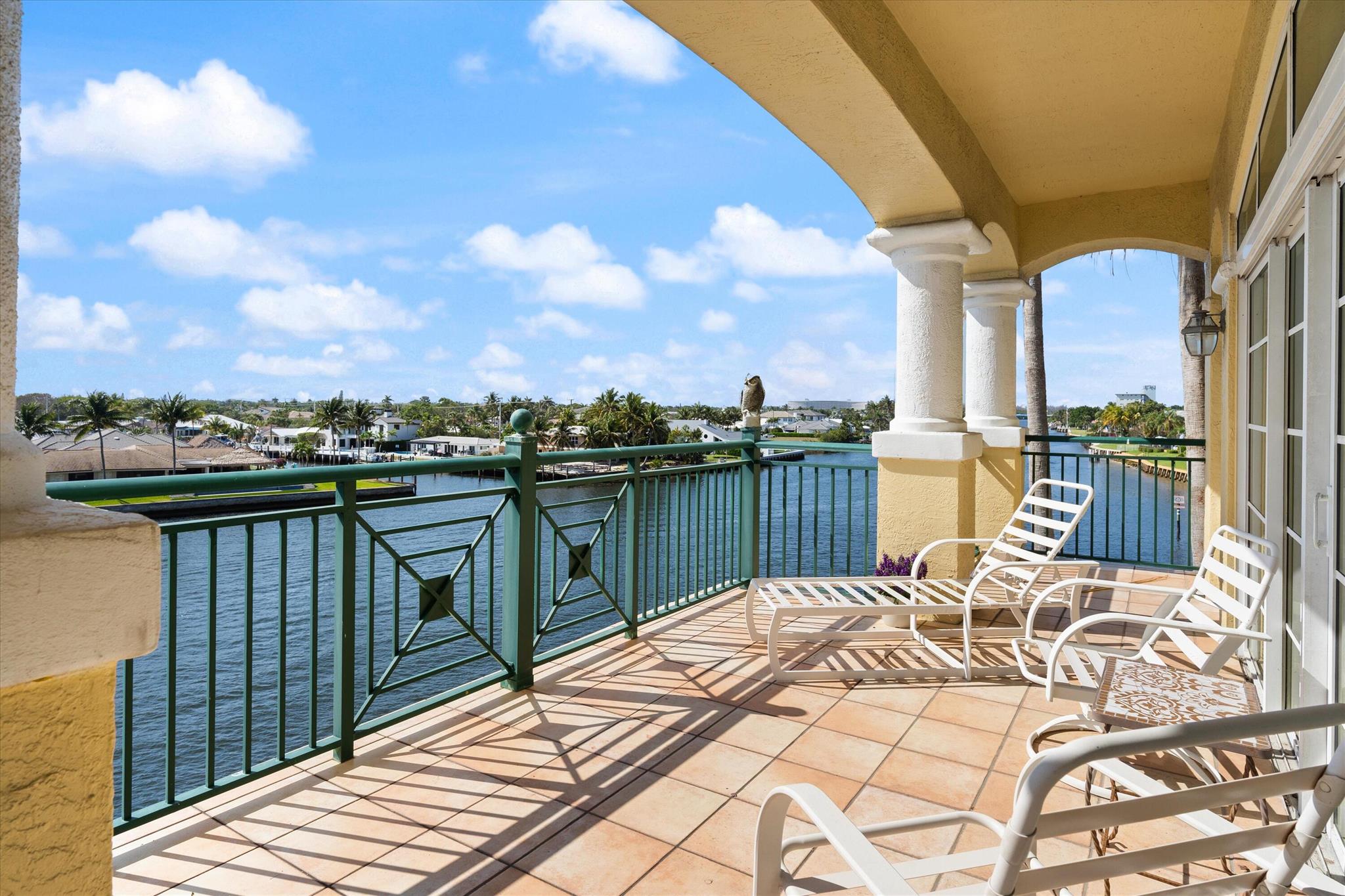 Elevate your living experience with this rarely available, expansive third-floor residence at the esteemed Mediterranea on Hillsboro Mile. A private elevator welcomes you to a sprawling, light-filled space, ideal for both seasonal snowbirds and year-round residents alike. This residence boasts 3 spacious bedrooms, PLUS office/den, and 3.5 baths.Spanning over 3,600 square feet, this light and bright unit offers direct breathtaking intracoastal views. Enjoy the expansive views from almost every inch of this unit including two balconies. This unique opportunity resides in a cherished boutique building, providing an exclusive living experience.Enjoy the amazing beach lifestyle of the Hillsboro mile area, private beach access.