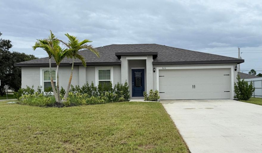 Welcome to this stunning 3-bedroom, 2-bath home, just one year young!  Situated on a large corner lot, with its modern design and open layout, this nearly new construction offers both comfort and style.
