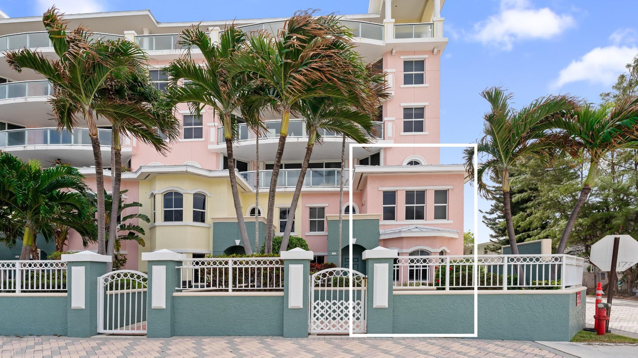 Welcome to this luxurious oceanfront townhome in Deerfield Beach's prestigious Ocean Plaza. This boutique condominium, built in 2003, offers exclusive amenities, including a private pool, fitness center, and 24-hour concierge services. The two-story townhouse spans 2,327 square feet, featuring 2 bedrooms upstairs, a den or 3 bedroom, and 3 full bathrooms. The master suite boasts oversized closets and a balcony with ocean views. A private gated patio is perfect for outdoor grilling, and the attached two-car garage provides ample storage. Situated directly on the beach, residents enjoy immediate access to pristine sands and a vibrant beachfront scene.