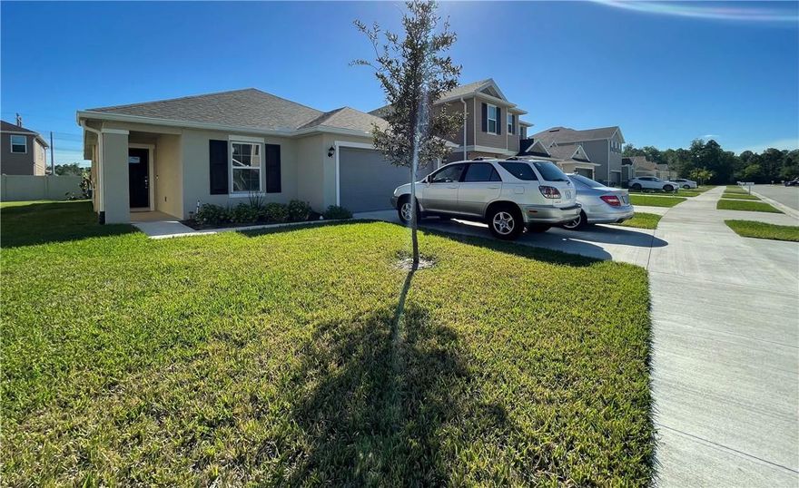 Built in 2020 and located in the St. James area of Port Saint Lucie, this 3 Bedroom / 2 Bath home features 1,366 sq. ft. of living space.  The open concept floor plan features volume ceilings in the great room and 17x17 tile throughout all living areas. The modern kitchen offers 42'' white wood cabinets, granite countertops and Whirlpool stainless steel appliances. Master bath includes a dual-sink vanity and an oversized walk-in shower. Enjoy evenings entertaining on the covered patio overlooking a generous backyard with privacy fence. Low Taxes and HOA