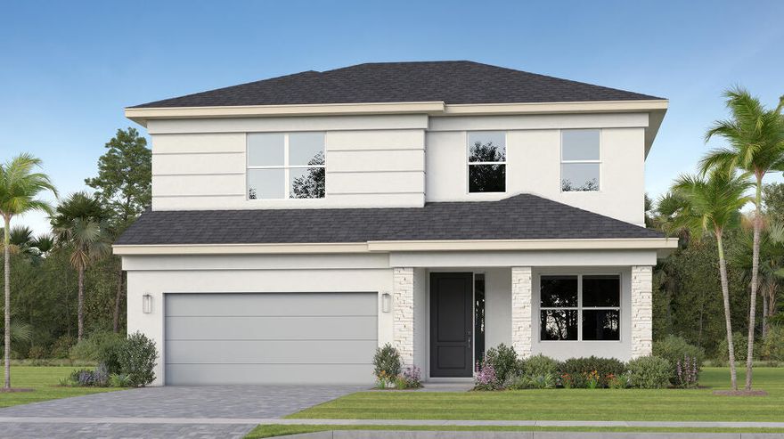 This new two-story home showcases a gracious open design among the first-floor kitchen, Great Room and dining room, which has direct access to the large covered lanai. On the same level is a private study and the tranquil owner's suite with an attached bathroom. Upstairs caters to all three secondary bedrooms and a loft for additional shared living space.

Prices, dimensions and features may vary and are subject to change. Photos are for illustrative purposes only.