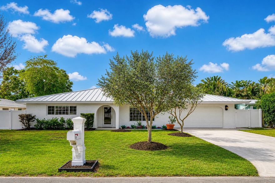 This COMPLETELY REMODELED 3 bed/ 4 full bath POOL HOME in DESIRABLE CHAPEL HILL w/a screened enclosed patio & NEW METAL ROOF & NEW PVC FENCE! Gorgeous LIGHT COASTAL PORCELAIN TILE FLOORING throughout. The kitchen features TAJ MAHAL QUARTZITE, contemporary two tone cabinetry & separate BAR w/ BEVERAGE CENTER. The great room features a COFFERED CEILING to give a feeling of open spaciousness! The primary bedroom has two good sized custom fitted closets. The Primary bath features dual sinks and stunning PORCELAIN TILE DOUBLE SHOWER. Each CUSTOM BATHROOM is more beautiful than the last. Relax out by BLUE SPARKLING POOL w/ CABANA BATH or grill out w/ friends under the covered patio. FENCED BACKYARD (great for children or dogs to play!). Just a short golf cart ride to ATLANTIC AVE or the BEACH!