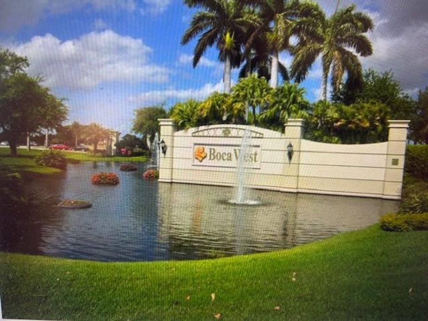!!!THE BEST LOCATION!!!BEAUTIFULL UPPER T/H  2BD. 2.5 BTH. WITH UNOBSTRUCTED LAKE VIEW!!!ENCLOSE BALCONY WITH IMPACT BRONZE TINTED GLASS!!!ITALIAN KITCHEN WITH GRANITE COUNTER TOPS 1 YEAR OLD E-RANGE, DISHWASHER & CONVENTION OVEN!!!WOOD FLOORS ,UPDATED BATHROOMS, SS APPLIANCES!!!BOCA WEST IS A PRESTIGIOUS #1 COUNTRY CLUB OFFERS 4 GOLF COURSES, 27 TENNIS COURTS, 24 PICKLEBALL COURTS, RESORT STYLE POOL, STATE-OF -THE-ART FITNESS CENTER, SPA & 7 RESTAURANTS!!!MANDATORY BOCA WEST COUNTRY CLUB JOINING FEE $150,000.00 SOCIAL ANNUAL DUES $24,454.85 !!!EFFECTIVE OCTOBER 1, 2026 THE MEMBERSHIP FEE WILL INCREASE FROM $150,000.00 TO $215,000.00 & THE CAPITAL CONTRIBUTION FROM $10,000.00 TO $20,000.00!!!EASY TO SHOW!!!