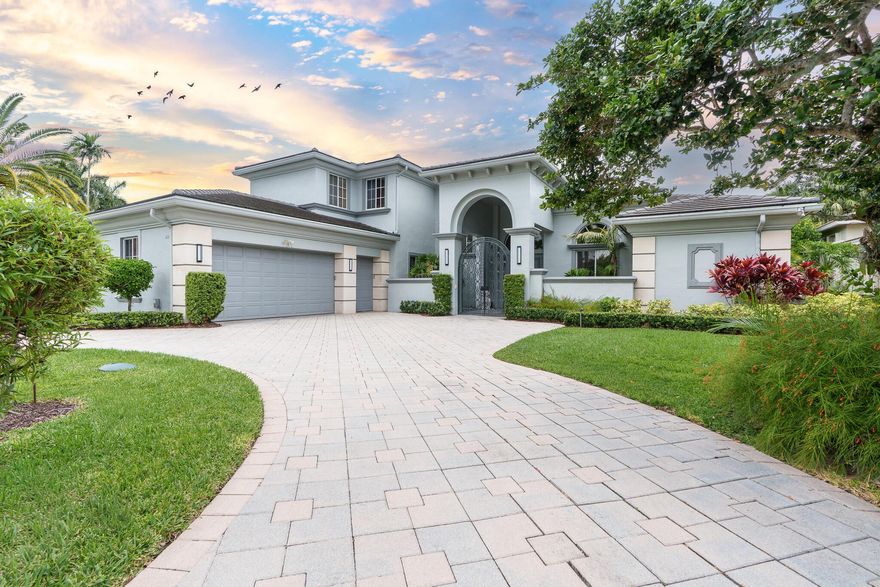 Full Golf Membership Estate home with lake and golf course views.