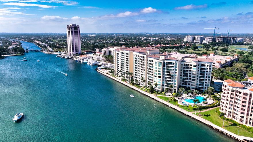 HIGH FLOOR SOUTHEAST EXPOSURE WITH INTRACOASTAL, OCEAN AND CITY VIEWS AT MIZNER GRAND, A FULL SERVICE CONDOMINIUM ON THE GATED GROUNDS OF THE WORLD FAMOUS RESORT, ''THE BOCA RATON.'' OFFERING THE VERY BEST IN PRIVACY AND SECURITY, THE ELEVATOR OPENS DIRECTLY INTO YOUR PRIVATE FOYER. SPACIOUS ROOMS WITH HIGH CEILINGS AND ARCHITECTURAL DETAILS, INCLUDING MARBLE FLOORS, MOLDINGS AND BUILT INS, FLOW OUT TO VERY LARGE EAST AND WEST FACING BALCONIES. AMAZING INTRACOASTAL FRONT LIVING ROOM WITH BAR AND FLOOR-TO-CEILING SLIDING GLASS DOORS THAT OPEN TO LARGE BALCONY WITH STUNNING VIEWS OF LAKE BOCA. GOURMET EAT-IN KITCHEN OPENS TO YOUR SUNSET CITY VIEW BALCONY, WITH SEPARATE FORMAL DINING. LUXE WATERFRONT PRIMARY SUITE WITH DUAL BATHS AND LARGE CLOSETS. TWO ADDITIONAL EN-SUITE BEDROOMS.