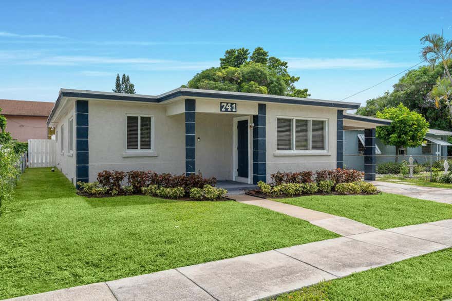 New Roof, Impact windows and doors. Backyard has ADU structure. Homeowner Insurance friendly.