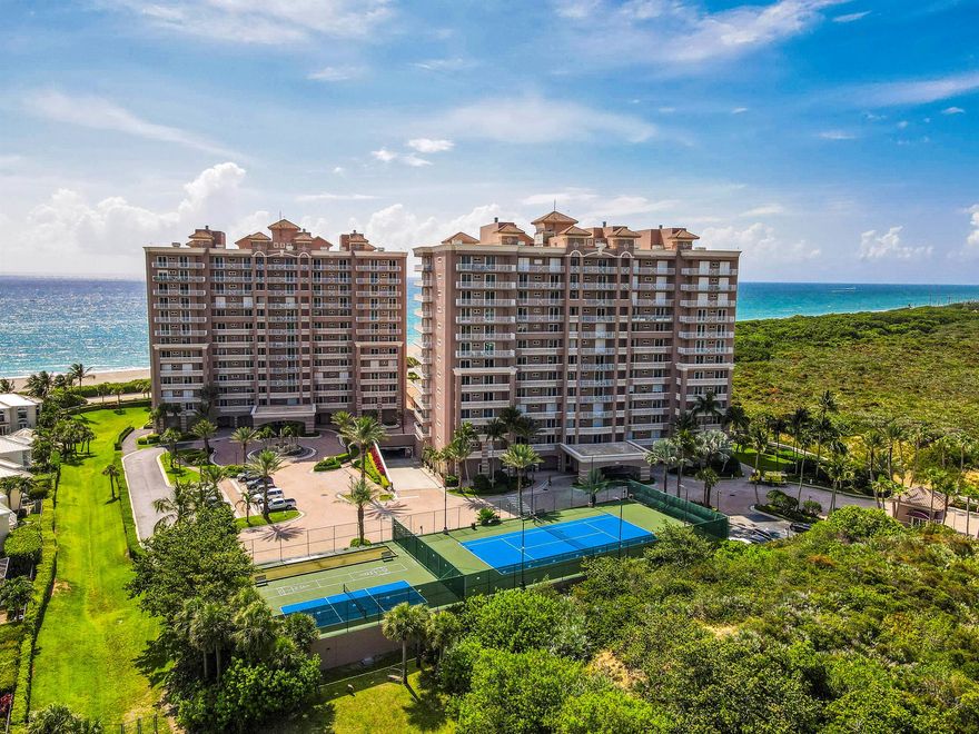 Experience luxury oceanfront living in this beautiful residence, located in the most desirable full-amenity condominium complex in Juno Beach. This spacious home offers stunning ocean, pool and garden views, floor to ceiling windows, and an open floor plan designed for both comfort and elegance. Enjoy peace of mind with newer impact glass & doors, automated hurricane shutters, and newer AC & appliances. The home flows flawlessly from the chef's kitchen, great room, owners suite & expansive balcony space. Resort-style amenities include 24-hour security, oceanfront pool/spa, fitness center, tennis/pickleball, golf simulator, beach access, movie theater, billiards, on site concierge & more. Perfectly situated near fine dining, shopping, and golf, this is coastal living at its finest.