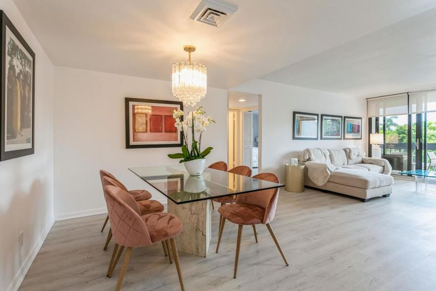 Bright cheerful apt with neutral new flooring.  Custom sunshades on all windows.  The den with big tv can be converted into third br.  Lincoln Tower is ideally located with quick access to I-95 and the airport.  It's 5 minutes from downtown and within walking distance of the Palm Beach Outlet mall.  This full-service building offers updated common area spaces, and a newly resurfaced resort style pool.