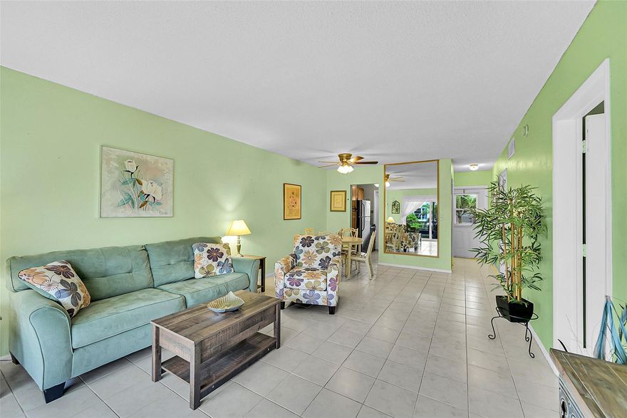 Live the Florida lifestyle in Pompano Beach’s premier Leisureville 55+ community!  NO Land Lease or current assessments. This 2-bed, 1-bath condo offers impact windows and sliding patio door, granite counters, tile floors throughout, and an updated Jack-and-Jill bath with a built-in shower seat. Plenty of extra storage plus a small building storage locker. Enjoy your screened patio all year round, plus a Low $371/mo fee.  FREE 9-hole golf, putting green, 2 heated pools, 2 clubhouses, activities, BBQ areas, water, sewer, trash, laundry, exterior maintenance, insurance, roof, and a shuttle to shopping/dining. Minutes to Whole Foods, Pompano Citi Centre, golf, and only 5 minutes to the beach!
Ideal as a full-time or seasonal home. Cash only, 700+ credit required—schedule your showing today!