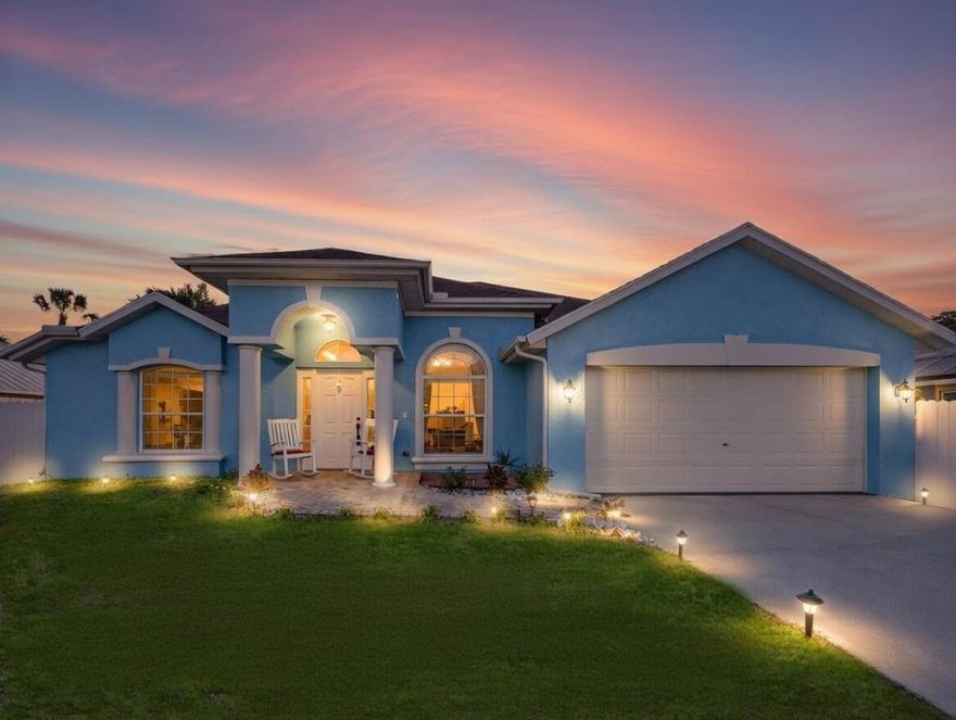 This move-in-ready single-family home offers style, privacy, and freedom in a quiet Port St. Lucie neighborhood with no HOA. The fresh powder-blue exterior delivers standout curb appeal, paired with a well-maintained lawn and fully fenced yard.

The backyard is ideal for Florida living, featuring a custom metal patio structure over a pavered patio with lighting and a ceiling fan—perfect for relaxing or entertaining, with the option to convert to a screened space. Inside, the home feels bright and inviting with fresh interior paint, a refreshed kitchen with painted cabinetry, and a clean, comfortable primary bathroom.

Conveniently located near shopping, dining, and the Tradition area while still offering peace and privacy.