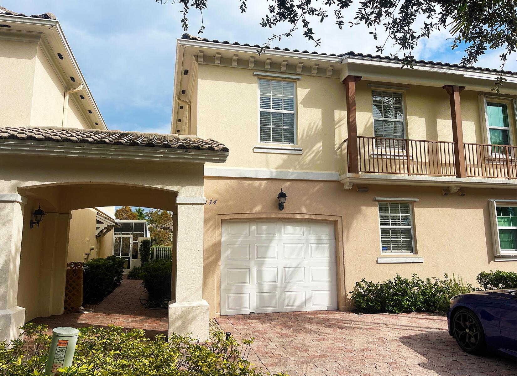 Luxurious UPDATED Move-In Ready Townhome in Catalina Lakes-PBG. 1,570SF + 3 Beds + 21/2 Baths, 1 Car Garage. Enjoy Lake views on your backyard deck. Freshly painted home & TILE throughout. DOWNSTAIRS: Updated Luxury Kitchen & NEWER Appliances, Dining & Family Room with Lake Views, 1/2 Bath & Laundry & Beautiful Tile. UPSTAIRS: Master w/En-Suite Full Bath & 2 Closets & Water Views, Split Floor Plan 2 Bedrooms & Full Bath. Newer A/C & Much More! PET Friendly & Walk Friendly. Includes: ADT Security, Basic Cable & Internet, Tennis / Pickle-ball Courts, Playground, Community Pool, Lawn Maintance & Much More! Centrally located to Restaurants, and Shopping on PGA Blvd. Minutes drive to Beaches, PBI Airport, Downtown, World Class Golf, PBG Community Pool & Parks. Call for details & private showing