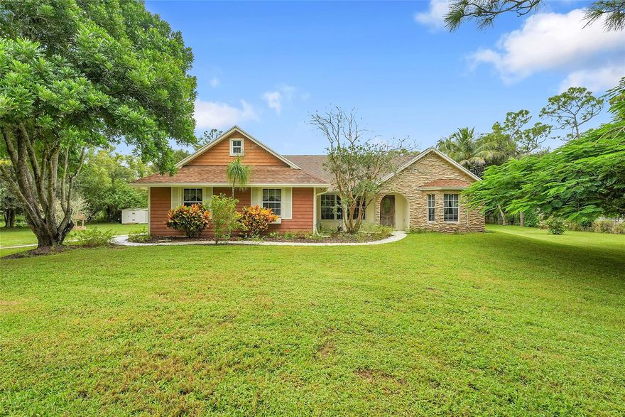 Welcome to your private retreat in Loxahatchee, Florida — nestled on 1.25 acres of peaceful land. This charming 3-bedroom, 2-bathroom pool home offers the perfect blend of comfort, space, and Florida living at its best. Enjoy cozy evenings by the fireplace, entertain family and friends in the open-concept living area, or sip your morning coffee on the screened-in patio overlooking your sparkling pool and expansive backyard. With no HOA, there’s plenty of room for your boat, RV, or other toys. Additional features include an attached two-car garage, hardwood floors in the main living areas a walk-in closet in the primary suite, & newer roof (2020), hurricane shutters, and well water. Conveniently located near local shopping, dining, and all the best that Loxahatchee has to offer.
