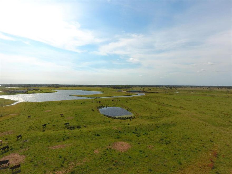 Located in Okeechobee,FL near downtown, this 1,177+/- acre property lush with Bahiagrass, Floralta and Stargrass for cattle to feast on. One of a kind ranch has completely crossed-fenced pastures that are equipped with water wells, solar panels and a complete drainage system. This land can be used for farming, as a cattle ranch, or can be developed and subdivided into smaller parcels. In addition to state of the art cattle pens, and a large metal building for equipment storage- several homes can be found here. Out of the two mobile homes -is a large 5bd owner getaway of over 2300 sqft with social areas to entertain BBQs. Another 2/1 mobile home can be used as on-site living quarters for workers.  The 4 additional CBS homes bring in rental income. Don't want to miss this great opportunity