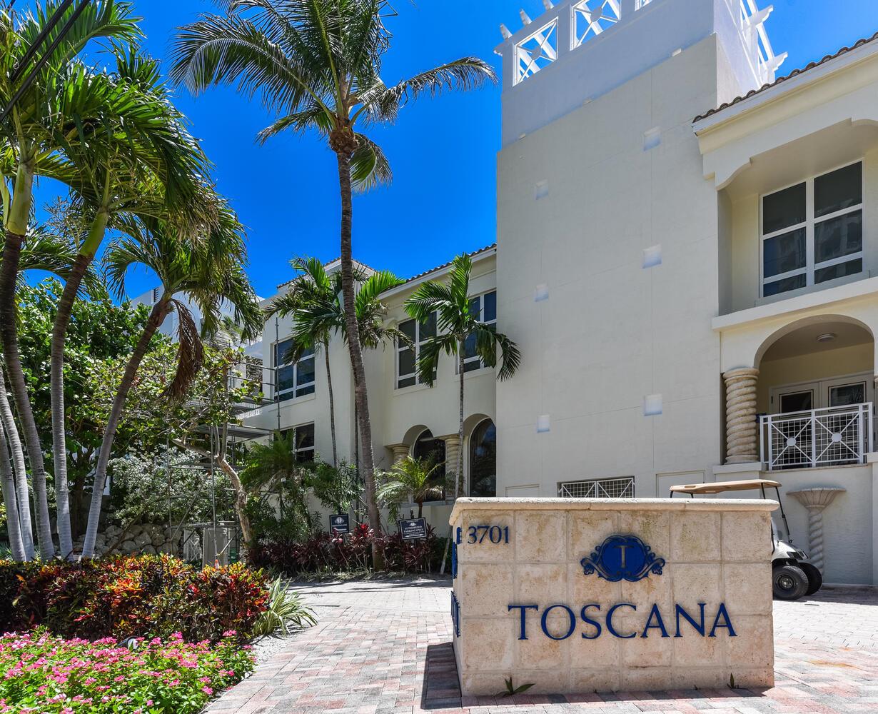Ten percent price reduction!!!! The one & only Toscana. Simply the best amenities and Oceanfront Beach Club on A1A. Minutes from Spanish River Blvd on A1A, offering easy access to Atlantic Avenue in Delray Beach, and everything Boca Raton has to offer, including our Public Golf Course on the Ocean. Over 2500 sf of living space including two large balconies, with private elevator and foyer access to your new home. High ceilings and large open floor plan with flex space office / third bedroom. North Tower at Toscana has already completed all necessary work and is the closest Tower to access your Private Beach Club.