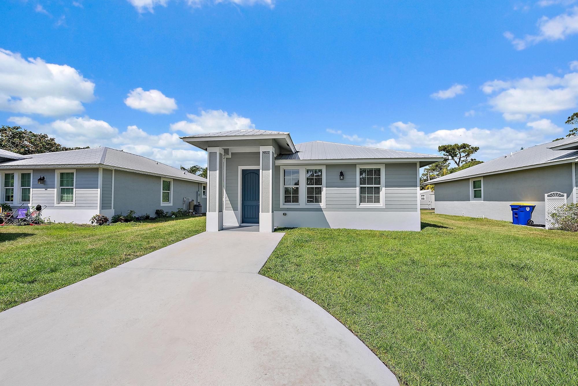 Newer Construction built in 2021. Adorable CBS home with 3 bedrooms, 2 bathrooms and a huge backyard. The house has it all with a metal roof, impact windows, stainless steel appliances, high ceilings, crown molding in main area, ceramic tile and many other upgrades. This house is truly Move-In Ready! Manatee Pocket waterfront restaurants / bars are with in walking distance to the house. Sandsprit Park and boat ramps are located within a couple miles from house. The house is on a dead end street with large park that has basketball courts, baseball fields, swings, and slides. Within a few miles of Costco, Walmart, Hospitals, Publix, Beaches, and the Intracoastal waterways.