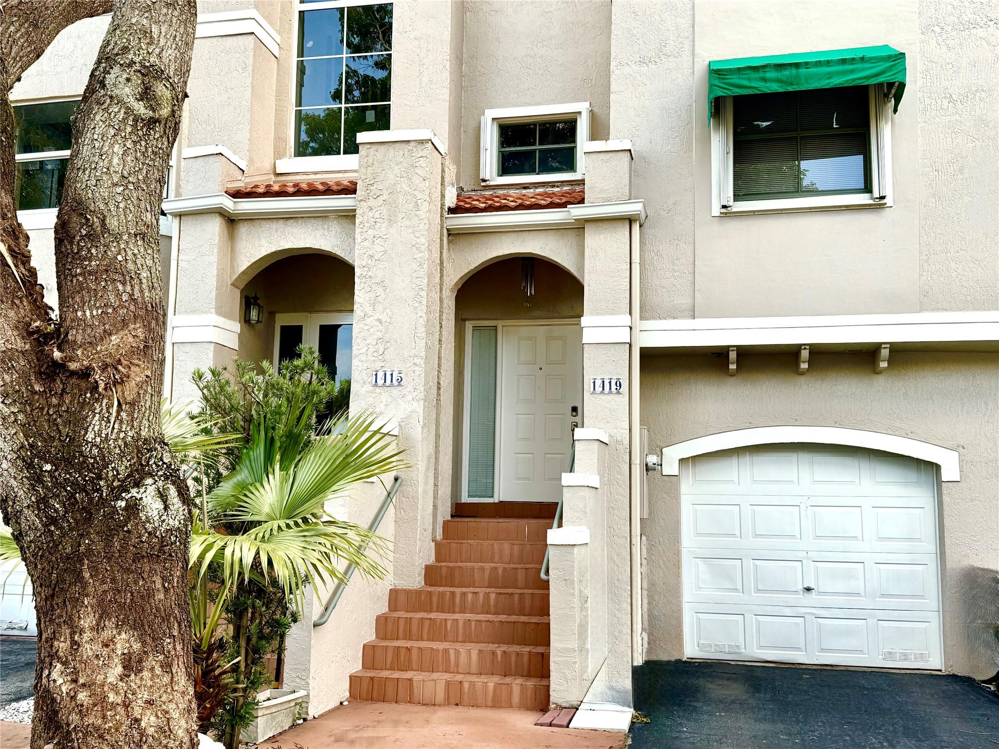Spacious tri-level townhouse with one of the larger floor plans in Allegro. Features 3 bedrooms, 3 full baths, and a large bonus room on the lower level, opening to a private patio—ideal for guests, or playroom. The upper level, skylight-lit, offers 2 bedrooms, each with its own ensuite bathroom, including a spacious Primary suite. The second level provides additional living space with a fully equipped kitchen, granite countertops, stainless steel appliances, and a wide counter area that opens to the dining and a beautiful railed porch. This townhome has a new roof (2024) a five-year-old AC and water heater. One-car garage plus a driveway. Add'l Guest parking and Community pool located directly across the street. Prime location near highways and Sawgrass Mall.
...Definitely a Gem!!