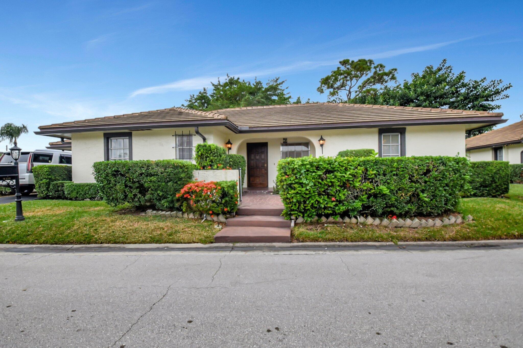 Nestled within a serene, gated golf community, this two-bedroom, two-bath villa offers the perfect blend of potential and opportunity. Located in a quiet neighborhood, the home provides a peaceful retreat with the charm of mature landscaping and picturesque surroundings. While this property is a fixer-upper, its open floor plan, spacious bedrooms, and ample natural light present the ideal canvas for your vision. The villa includes a private patio for outdoor relaxation and is just steps away from the community's golf course and clubhouse amenities. With a little TLC, this gem can become your dream home or a lucrative investment property.
