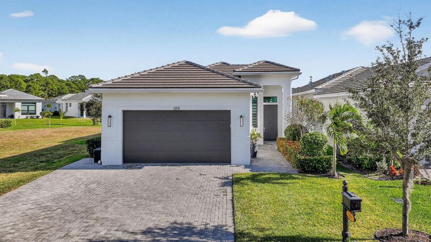 Better than new!! Only two years old! Located in the beautiful Rivella neighborhood of Port Saint Lucie, this home offers 3 bedrooms, 2 baths, plus a bonus room that could be a 4th bedroom, office, den or home gym. This home was built with many features including GE appliances, Moen fixtures, granite countertops, 18 inch ceramic tile, and more! The high ceilings and open floorplan allow this home to live large. Split floorplan offers privacy. Screened patio and fenced yard allow the owners to enjoy the beautiful Florida lifestyle and a fantastic lakeview! Room for a pool but the community clubhouse offers a pool, tennis, pickleball and fitness center. This concrete block home has all impact windows for peace of mind during storms. There is also extra insulation in the attic!