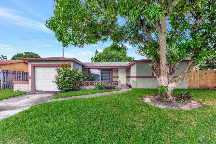 This 3/2 single-family home is Centrally located in the City of Margate! An updated kitchen with new Stainless Steel Appliances, Newly Renovated  bathrooms. Upgraded Hurricane Impact Windows. New flooring in all of the bedrooms and Hallway. Fenced in backyard with a variety of fruit trees.The owner was unable to complete the work on the roof.Accepting cash offers only, unless you  can finance the roof under current conditions.