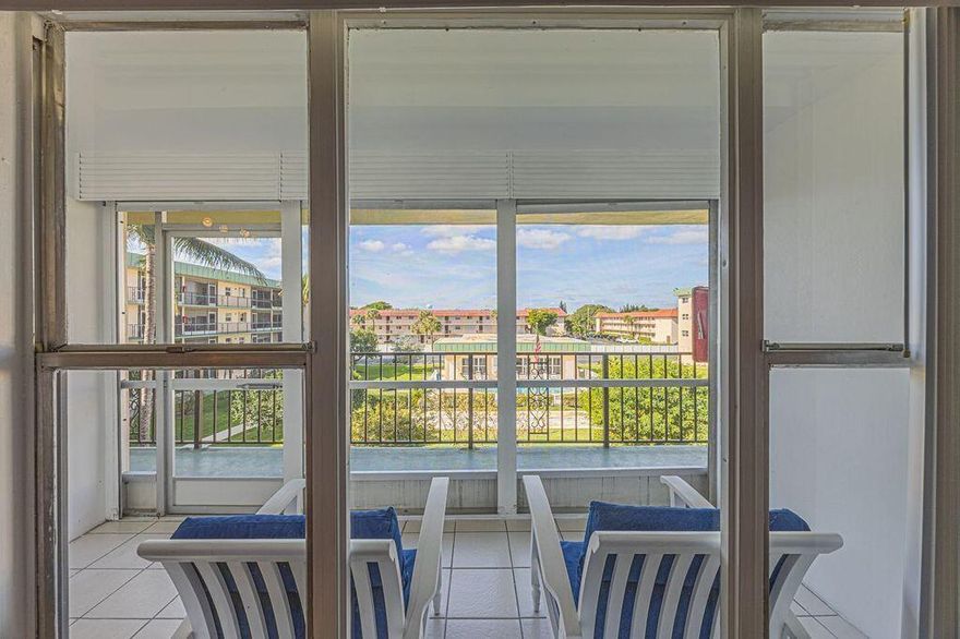 This light and bright apartment sits only is 1.5 Miles from the beach~~close enough to enjoy the ocean anytime.  Experience comfort in this fully renovated unit featuring a stunning kitchen with quartz countertops , stainless steel appliances  and gorgeous updated bedrooms and bathrooms, all renovated with premium, top quality materials, no pop corn ceilings. Air Conditioner unit installed this 2025!Enjoy lowest HOA Condo dues in the area !The Hampton Gardens whispers tranquility and beauty. Enjoy majestic views of the pool and green areas that will only fully relax you, The building has completed their concrete restoration work,40 year inspection, fully replaced roof completed in 2022 and exterior paint.  Unit is located just minutes from a variety of restaurants & stores