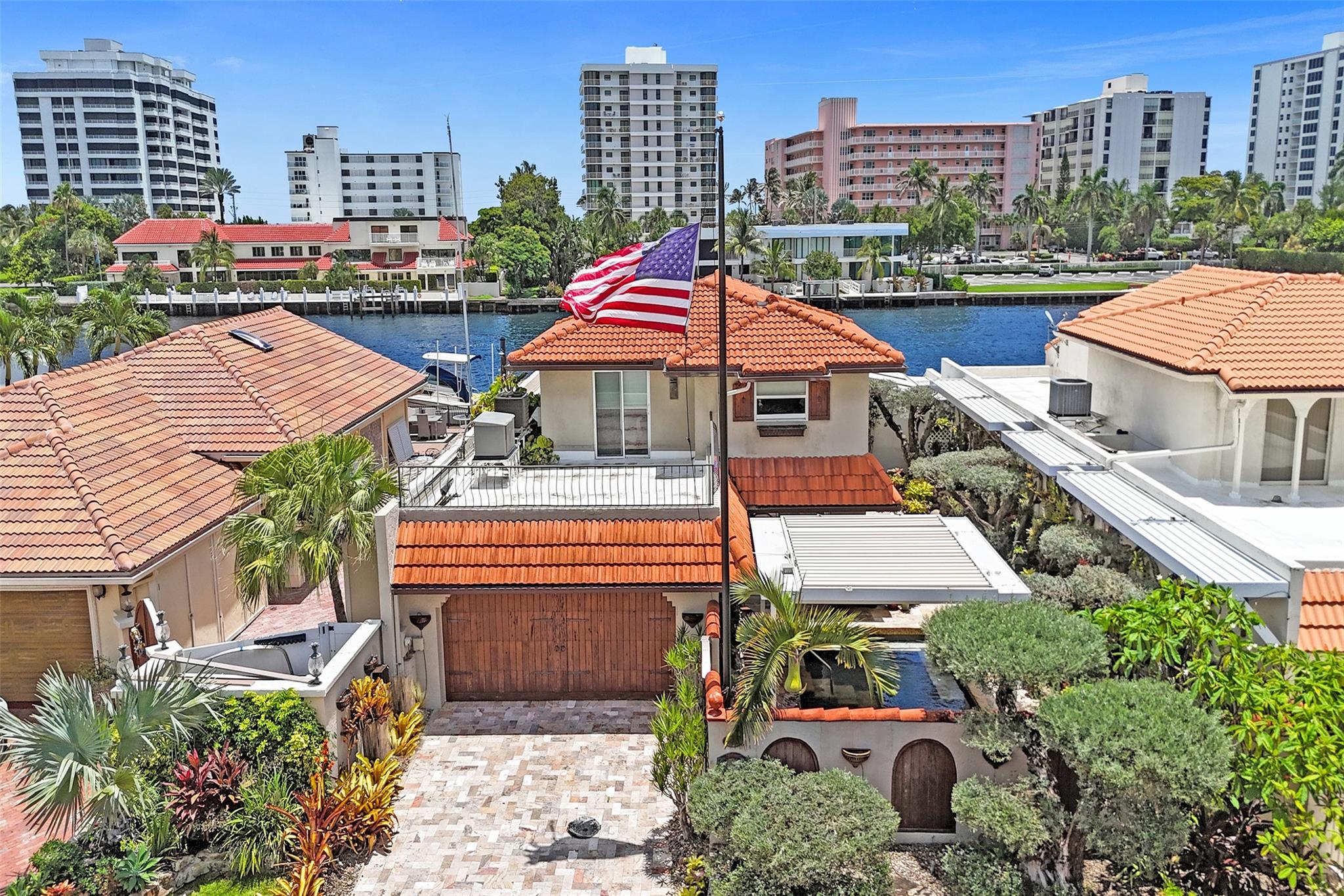 Exquisite In-Season Rental complete Update 2012 | 3-bedroom home on intracoastal located in the guard-gated community of Pelican Harbor. Enjoy an open layout w/ marble flooring, an updated kitchen & baths, ground-floor master suite, & fenced yard w/ a beautiful courtyard lanai w/ automatic shades & a private pool with optional shade. Pelican Harbor also offers a vibrant lifestyle with a yacht club, 2 heated pools, fitness center, lighted tennis/pickleball courts, clubhouse, & tiki bar. Minutes from Delray's "The Ave" & Linton that includes an abundance of restaurants & shopping. Boat slips available to rent (subject to availability at Pelican Harbor Yacht Club). This home has a dock behind the home for casual pickup/drop-off. Optional Bentley available during lease. Cable/wifi included.