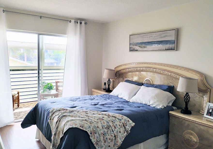 Super cute 1 bedroom, 1 bath with a view of the lake, beautiful patio with view of lake and east pool.  Wood laminate floors, freshly painted.  A/C is 1 year old, electrical panel is 2 years old, new shower valves in bathroom, new faucets in kitchen. Close to elevator and laundry, steps to the pool and clubhouse. At an acceptable price there is an electric scooter that will be included in the sale.  This scotter was only used once, so like new condition. LCG offers property management support to all  owners/residents via online portal or a live person 24/7.  This community is close to Chase Bank, Walmart, Chick-fil-A and Chipotle.  LCG offers a shuttle bus to publix, Walmart, the beach, casino and for lunch outings.  Every Wednesday night is bingo in the auditorium and chair yoga during the week. Water aerobics is offered at the West pool.  Thursday night pot luck dinners at the West Pool and live entertainment during the year. Condo Assoc. offers high speed internet, cable and water which is included in your monthly maintenance.   LCG is now in the process of replacing all the roofs in this community.  New washers and dryers on every floor.