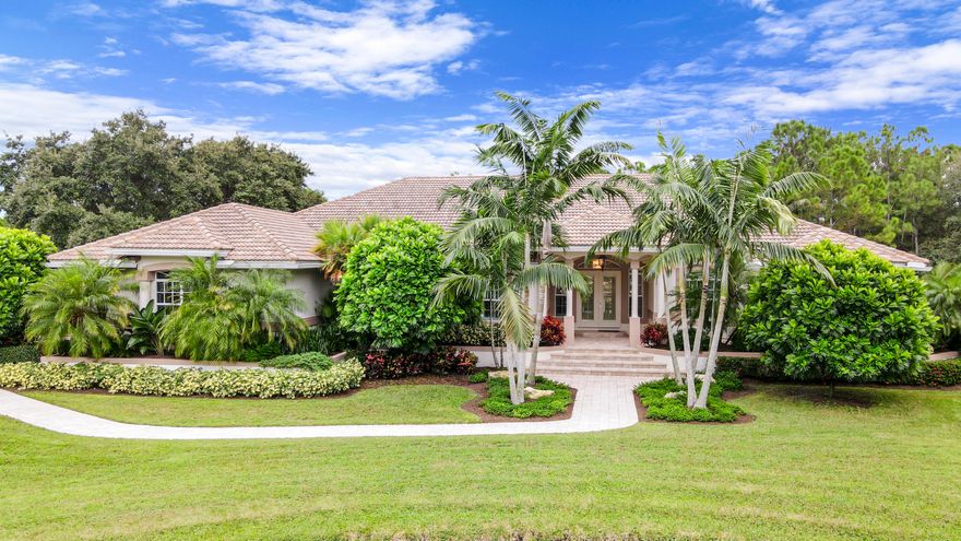 The complete package- 6.33 acres, privatized positioning of main residence. 3 bedroom, 2.5 bath, plus office, plus 3 car garage, plus golf cart garage or workshop, plus immense covered outdoor living adjacent to lushly landscaped pool. Owners suite is its own retreat, impact glass etc. An add'l bonus bldg houses living/recreation area, kitchen, 2 more bedrooms, 2 bath, laundry, 2 car garage and a storage room. Balconies are featured off of the upstairs guest rooms, all rooms are with nature views! main residence and add'l bldg- new roofs 7 yrs. Building #3 is built newer- approx 6 yrs old- another 3 car garage. Your piece/peace of paradise behind the manned gates of Ranch Colony and private gated entrance to property. Your welcome!