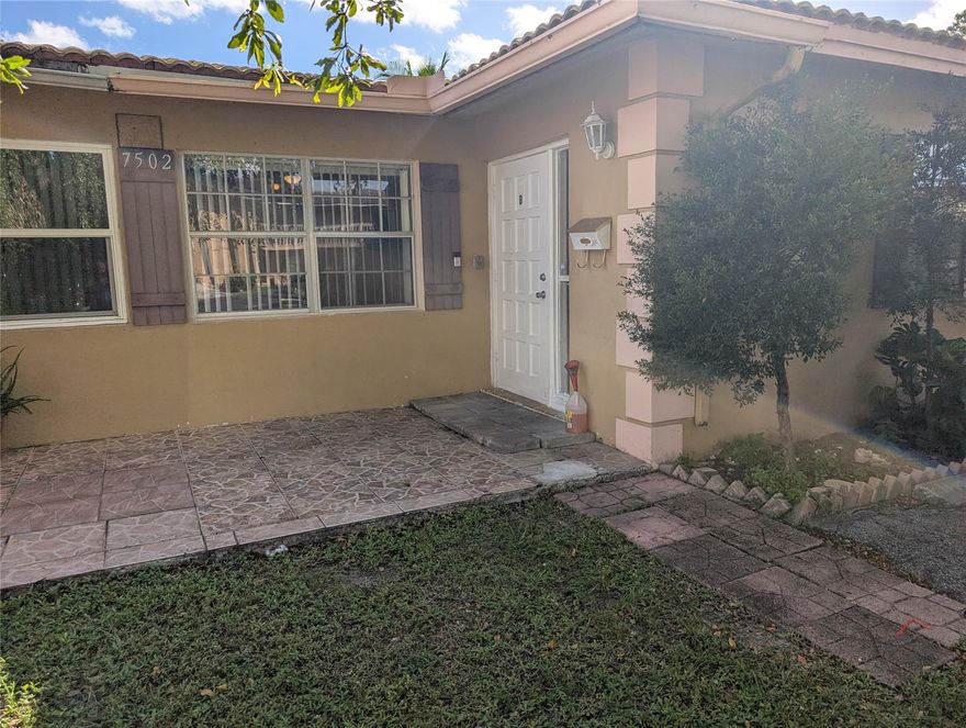 A beautiful, spacious, bright home centrally located in a desirable and quiet Coral Springs neighborhood. Enjoy all the conveniences of a friendly family neighborhood, great schools, a spacious 1,521 sqft 3/2 home with a separate laundry room, huge backyard for family bbqs, an inviting porch at the front, a gated backyard to park your boat, RV, or trailer, and much more. Lots of potential