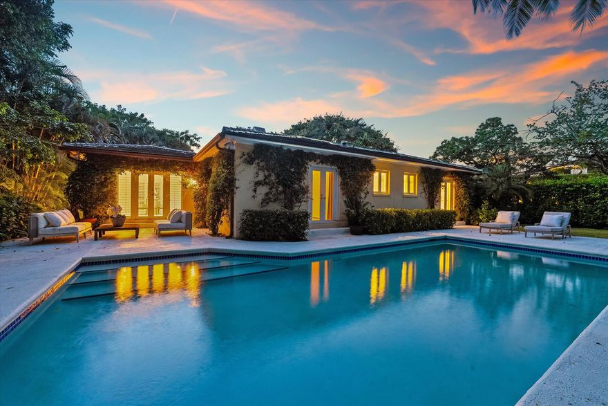 Highly sought after North End Bermuda style 3-BR, 3-BA home plus office situated on a 13,500 SqFt Lot. Lush tropical landscaping surrounding pool. Impact windows and doors, full house generator, 2-car air-conditioned garage. Versatile property with option to build new on this 13,500 SqFt Lot or simply maintain the North End Bermuda charm of the existing property. Monterey has lake trail and easy beach access nearby.The information published and provided including but not limited to prices, measurements, square footages, lot sizes, features, finishes, and calculations are subject to errors, omissions or changes without notice. All such information should be independently verified. All parties should perform their own due diligence to verify all information.