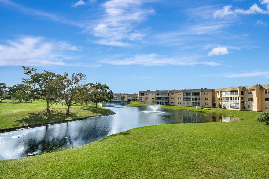 Bright, Beautiful 2/2 Condo in the heart of Sunrise lakes. stunning Apartment. This beautiful unit features a modern kitchen, Impact windows including patio. updated bathrooms, and spacious walk-in closets. Enjoy breathtaking lake views from your patio. New AC 2023. Sunrise Lakes 3 offers 9 hole golf course, Tennis, Pickleball, shuffleboard Fitness facility year-round,, 7 pools including indoor pool and Jacuzzi, Ballroom, theater. there's always something to do!