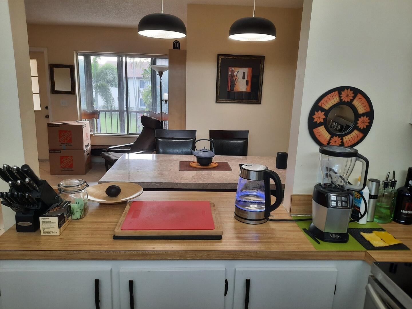 Welcome to your peaceful oasis in a well maintained 55+community.This bright 2-bedroom,1-bath second-floor condo features tile flooring throughout, waking closets in both bedrooms, French door refrigerator, new washer and dryer, seldom used glass-top stove, and built in microwave. Community amenities include pool, clubhouse,cable, bocce,shuffleboard and a scenic walking path around a lake and fountain. Sunset views from living room and foyer. The low monthly Assoc.fee covers the roof, grounds maintenance, exterior walls, clubhouse and heated pool. Location makes car-free living easy, buses, ride shares, and a nearby train station. Palm Beaches, intracoastal waterway and Worth Avenue world-class shopping and dining are all a short drive away, And Aldi, Target,Walmart within minutes!