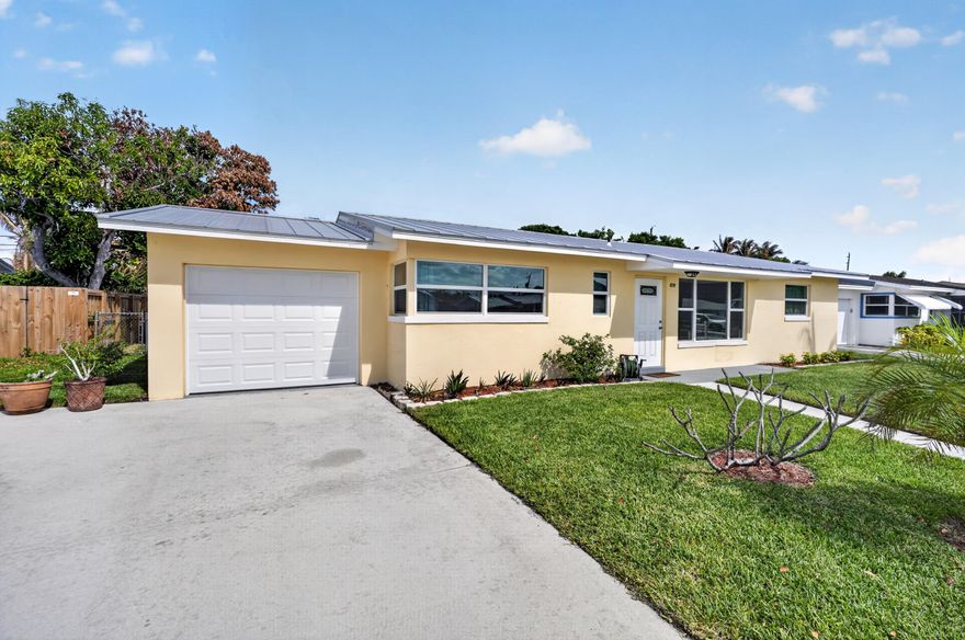 Experience the freedom of no HOA living in Jupiter's sought-after coastal community! Welcome to 19025 SE Southgate Dr in Martin County, a truly unique property in the Jupiter Acres/Tropic Vista/Southgate area. This home sits on the only street in the neighborhood offering an oversized backyard with rear street access, making it easy to park and store your boat, RV, or other recreational vehicles right from behind your property. Whether you envision adding a pool, creating an outdoor retreat, or simply enjoying the extra space, the possibilities here are endless. A double-wide driveway adds even more convenience for parking. The property features a 3-bedroom, 2-bath CBS home with a 1-car garage, complete with impact windows for added protection and efficiency.  It's the perfect canvas to bring your personal style and finishing touches. Recent updates include:  Metal roof installed in 2019  New garage door  New exterior door leading to the backyard  Fresh sod in both front and backyard  New hot water heater  New range. With its rare lot features and prime location, this home offers exceptional flexibility and value in a coastal setting.   Once you leave your own little paradise the Intracoastal Waterway the beautiful area Beaches are just a short walk/bike ride where you can enjoy some of the best snorkeling and boating spots in the world. Close access to Burt Reynolds Park & Boat Ramp. Enjoy Jupiter Inlet Lighthouse, and all the best of waterfront dining in the Jupiter/Tequesta area. Walk or ride your bicycles to Constitution Park, Jonathan Dickinson Park, US Highway 1 or many of the Martin County Parks in the area. This home is a short drive to PBI airport. This location makes a great Primary Residence or even a 2nd Home! Don't wait to secure your piece of paradise!