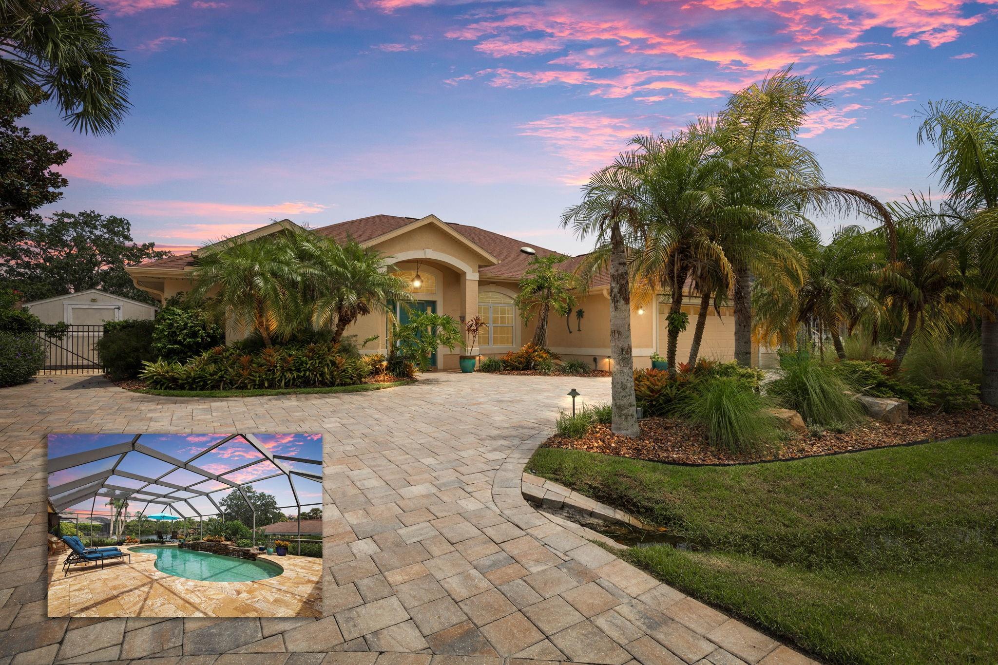Discover the best of FL waterfront living—this stunning home is all about relaxation, views & the lifestyle you've always envisioned. Located in Sailboat Country because the canals are deep & there are no Fixed Bridges. The home is about 1000 yards from the Intracoastal Waterway & Ocean access is not far via the Matanzas & St. Augustine Inlets. Inside you’ll find an open floor plan that offers an easy flow, & privacy. The Primary Suite offers a cozy sitting area w/ Views of the saltwater canal & pool. Retreat to the master bath & discover his & her sinks, custom mirrors & a walk-in shower. The kitchen has a double oven, Butler’s Pantry, separate coffee area & Tons of storage So, bring your boat, kayaks, paddle boards, & fishing poles, because here, the water is truly your back yard!