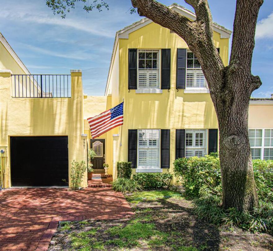 Welcome home to the tree-lined streets of Charleston Place! Boca Raton's most beautiful and most charming neighborhood! This beautiful 3 bedroom, 3 bath home with garage has been updated throughout in peaceful, Carolina coastal vibes. New flooring throughout: hand-hewn bamboo upstairs and wood-look porcelain flooring downstairs, new bright Shaker style cabinets, stainless steel KitchenAid appliances, gorgeous, rare Brazilian Dolomite on island, new a/c 2022, new roof 2024, impact garage door, new energy efficient lighting throughout, Chicago brick courtyard with new gate that leads to nearest community pool-there are 4!  Walk to upscale dining with 7 of Boca's hottest restaurants, brand-new gym and so much more.  Highest rated schools.
