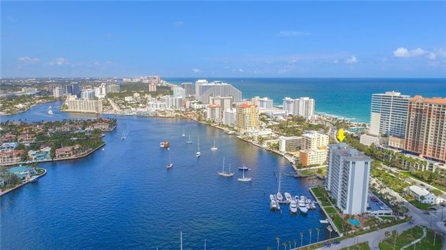 Location! Location! Location! Only steps to the Pristine sands of Fort Lauderdale Beach, One Block off the World Famous Las Olas Blvd! This Luxury waterfront 2 bed 2.5 bath Condo has been substantially remodeled!  Complex is directly on the Intercoastal Waterway, You will enjoy spectacular Intercoastal views from your Luxury unit ! Private deep water Marina with slips that can accommodate up to 65ft vessels. Boaters can enjoy no fixed bridges and only minutes to the ocean outlet. This unit is a true must see ! Call today for your private showing in this Resort style community!