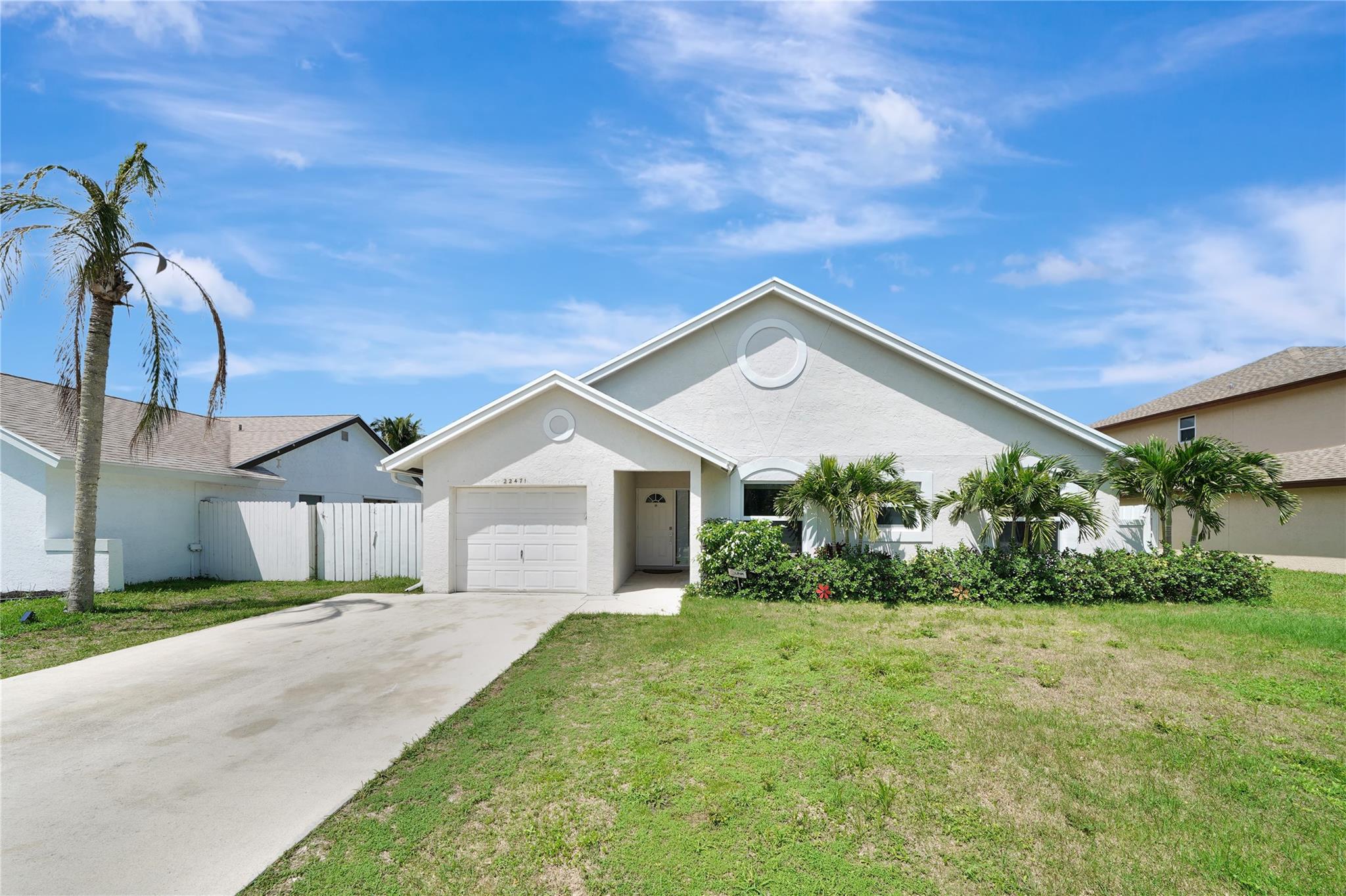 Welcome to this beautifully maintained 4-bedroom, 2-bath single-family pool home located on a quiet cul-de-sac in the desirable Ashley Park at Boca Winds. This home features a spacious and functional split-bedroom layout with vaulted ceilings, an open living area, and ceramic tile floors throughout. The kitchen is equipped with stainless steel appliances, an eat-in breakfast nook, and ample storage. Enjoy Florida living in your private backyard with a pool, child safety gate, and lush garden views. The home also offers a family room, laundry room, and loft area perfect for added flexibility. Complete impact glass provides peace of mind, and the home is unfurnished for easy personalization. Zoned for TOP Boca schools and located near parks, shopping, and just a short drive to the beach.