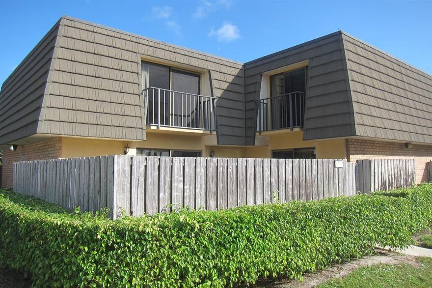 Really nice clean townhouse in Sandalwood Village. This 2 bedroom, 2 ½ bath townhouse is located in the Village of Sandalwood Community in West Palm Beach.  This is a spacious layout of 1236 square feet plus additional private fenced in patio. Full Kitchen, Sliding doors to private patio - full size washer and dryer in unit. 
Pets allowed with restrictions. 
Amenities include access to 3 Community Parks with recreation pass 
Offers: Lighted tennis courts, racquetball courts, sand volleyball court, swimming pool, kiddie pool, playground, jogging trail, picnic areas. 
Conveniently located near minutes from shopping, schools, transportation, Palm Beach Outlet Mall, Downtown West Palm Beach / Rosemary Square, Restaurants and a quick drive to the beach.