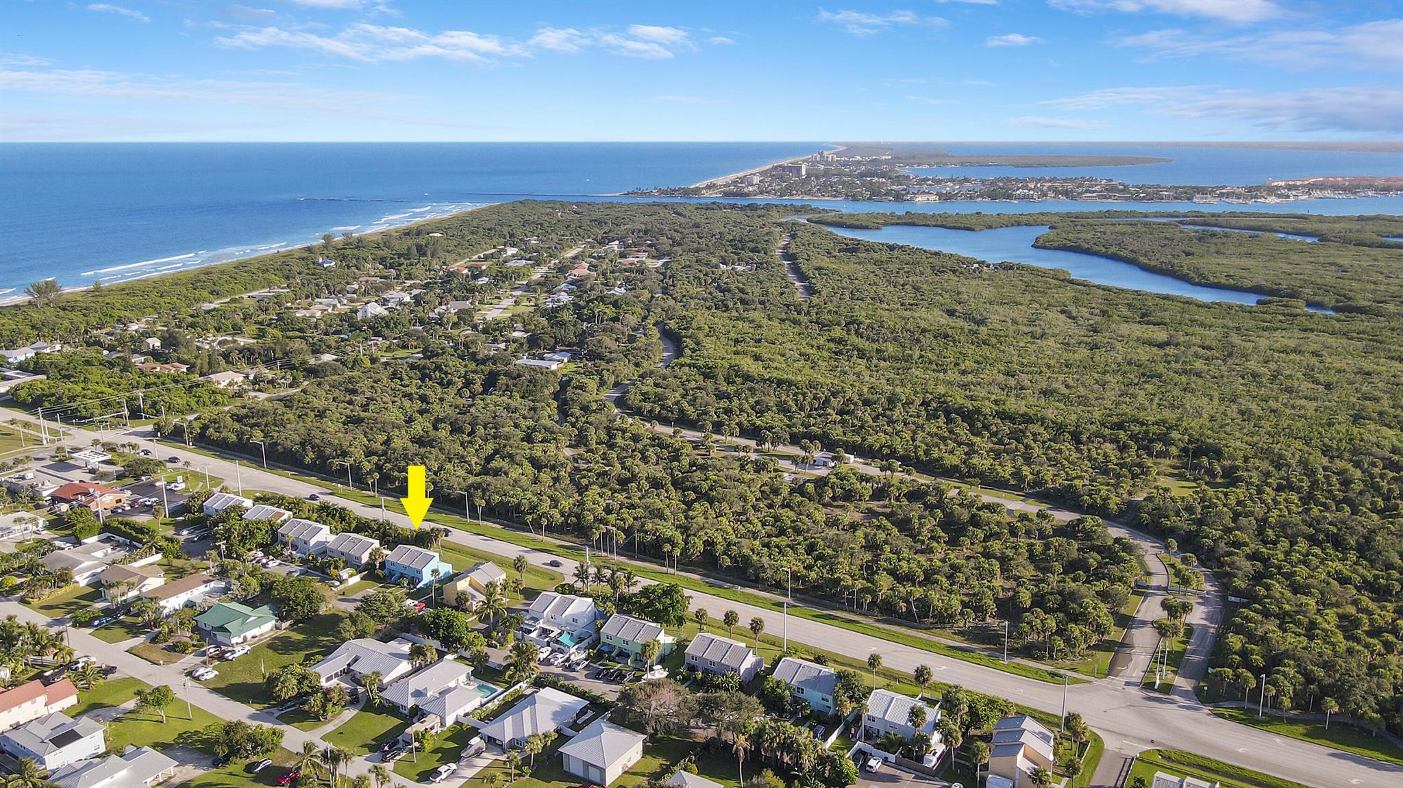 Perfect location on N. Hutchinson Island. This two-story triplex is one block from the ocean and directly across from the Inlet State Park. All units are separately metered for electric and city water.