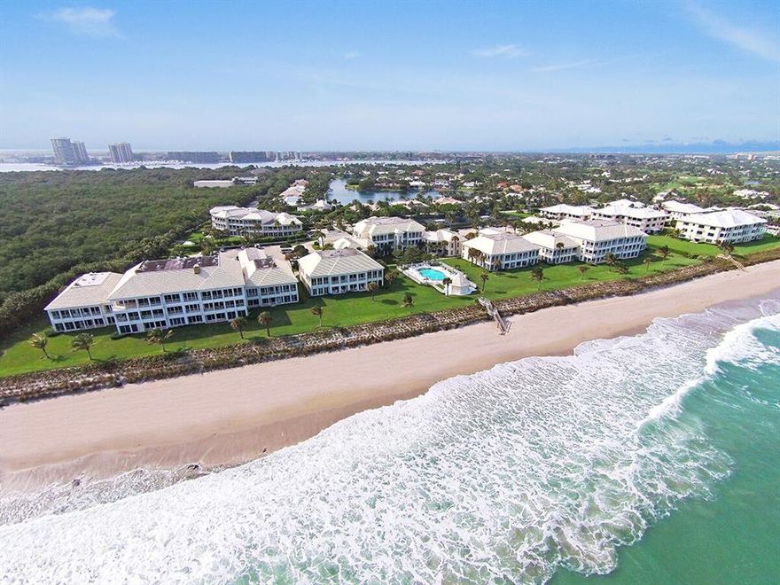 Wake to Atlantic sunrises from your oceanfront condo!  This 3rd floor corner unit provides expansive views up and down the ocean - with the lights of Lost Tree Village to the north and the serenity of MacArthur State Park Preserve to the south.  This beautiful home offers three ensuite bedrooms, a fabulous kitchen plus living, dining and family rooms all fronting the ocean!  One of the most coveted locations in the Village, this unit has two reserved parking spaces plus storage in the underground garage.  There is also a covered veranda on the west side of the unit, enabling you to toast the sunsets at the end of another perfect day.  Call this place home and create new memories here in Lost Tree Village!