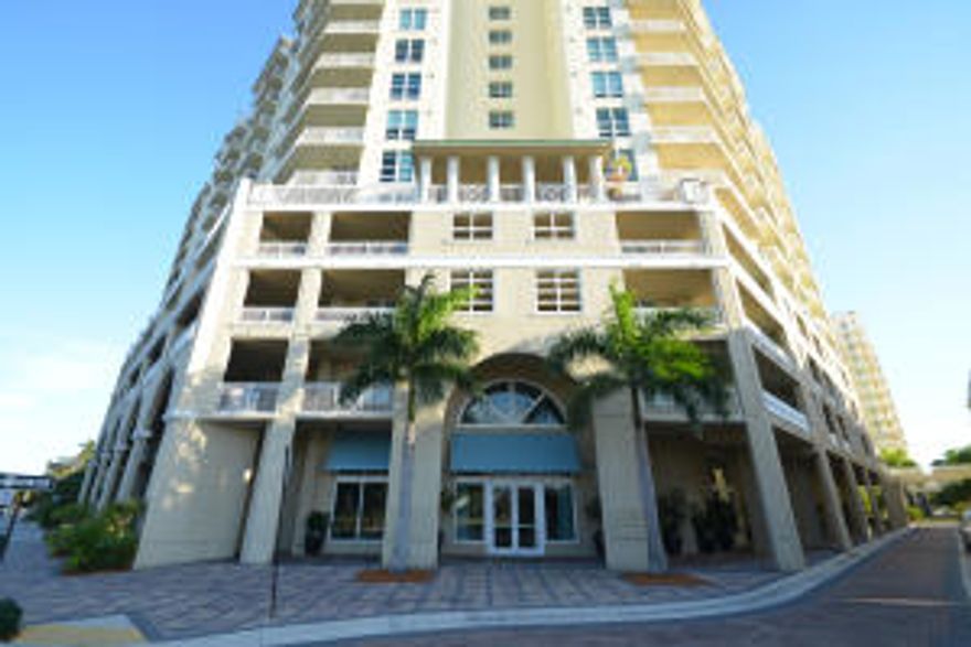 Resort living at its finest! Low HOA fee of $375 per month! This meticulously maintained unit is in a luxurious, secured building on the intracoastal waterway.  Garage parking, valet, 2 pools, fitness center and complimentary shuttle to the beach.  Granite in kitchen and bath, stainless steel appliances. Washer and dryer in unit.  Balcony that overlooks the city lights!  A must see!