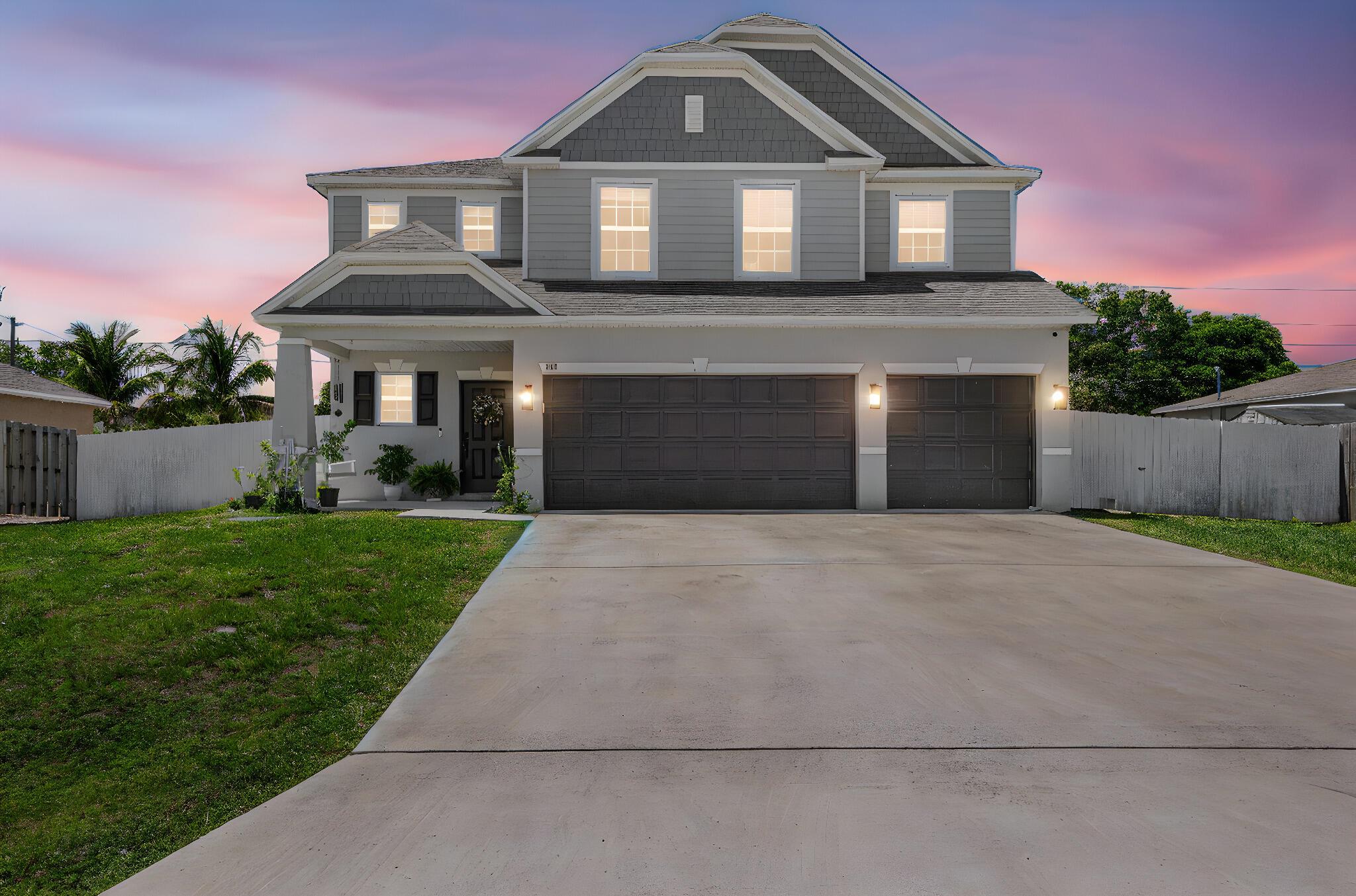 Welcome Home. This stunning 5-bedroom, 3.5-bathroom home build in 2022. 3 Car Garage. This two-story home delivers modern elegance and ample room to grow. Enjoy the spacious great room, beautiful kitchen with stainless steel appliances. Laminate flooring downstairs and Italian porcelain tile upstairs. Fenced in for privacy. This is the largest house on the block located just minutes from highways and Shopping. A must see. Room for pool. NO HOA