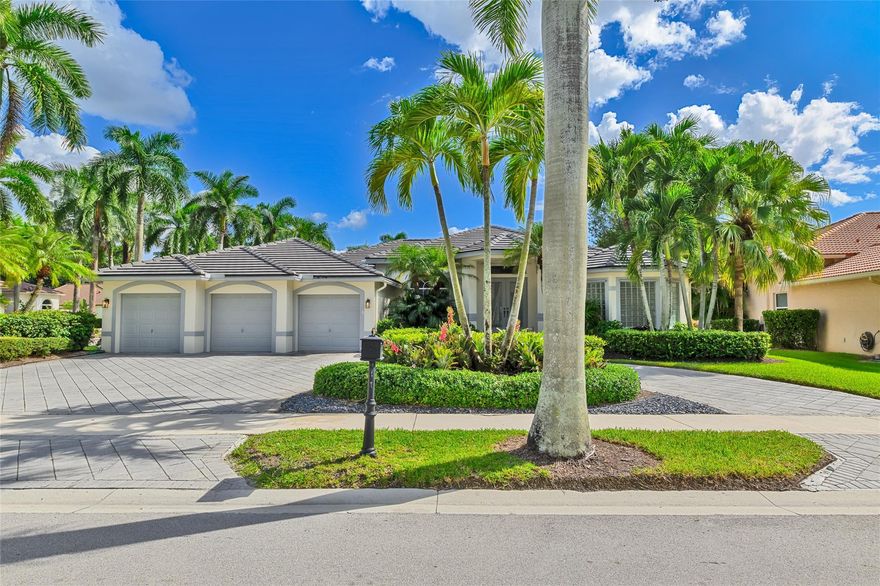 Welcome to Weston Hills! This beautiful 5 bedrooms, 3 bath, 3-car garage home, sitting directly on the golf course in one of Weston’s most exclusive gated communities.  This spacious single-story home with soaring ceilings is filled with natural light.  Spacious open layout with wood floors throughout the main living areas (no carpet!), a chef’s kitchen with 42” cabinets, granite countertops, stainless steel appliances.  All bedrooms are oversized with walk-in closets, offering plenty of storage. Step outside and enjoy true South Florida living in the expansive screened-in patio with a resurfaced pool and travertine deck.  Located minutes from major highways and zoned for Weston’s top-rated schools—Gator Run Elementary, Falcon Cove Middle, and Cypress Bay High.