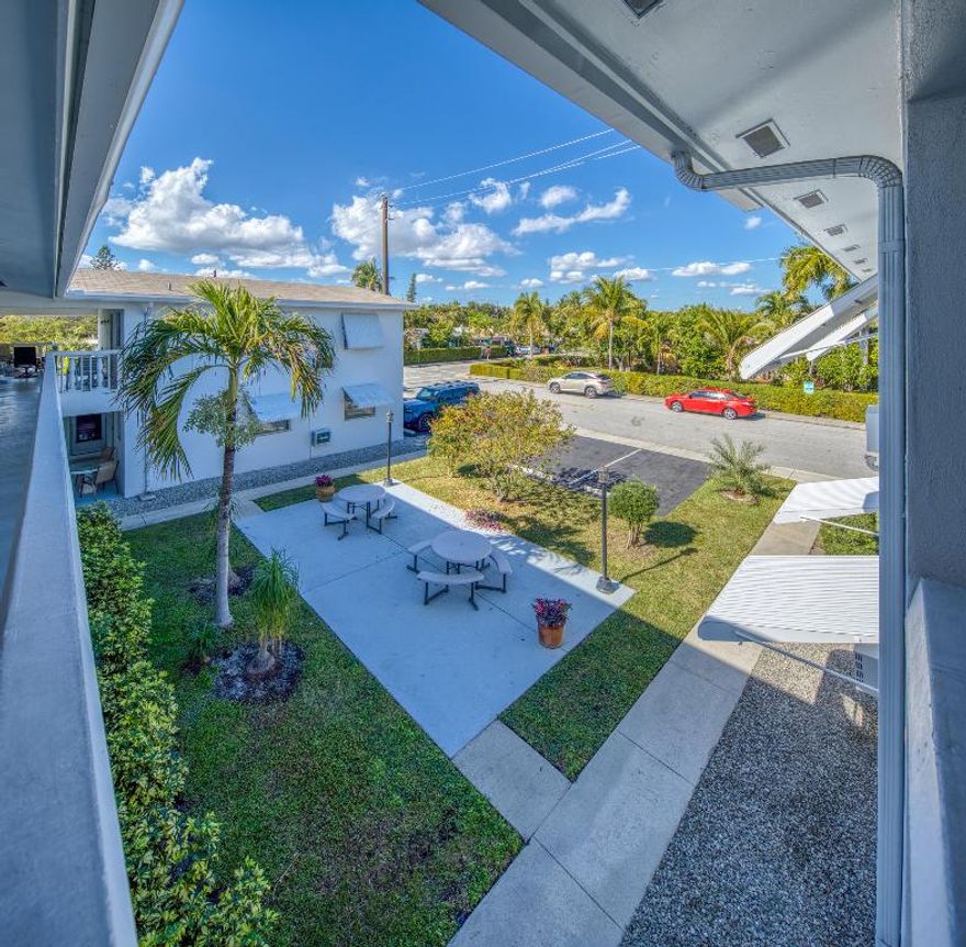 Rarely available, this bright and airy two-bedroom condo offers true privacy with windows on all four sides and no shared walls with neighbors. Natural light fills the space, complemented by refreshing intracoastal breezes just moments away. The well-designed layout features generous closet space throughout, making storage effortless.

This well-maintained 55+ community with 79% owner-occupied units, the building reflects pride of ownership while still allowing immediate rentals, offering flexibility for future plans. 

Enjoy peace of mind with a low COA fee, reserve funding, and a building that has been professionally tented within the last two years. The roof is midway through its useful life, adding further confidence for long-term ownership.
Updates include new A/C 2022 W/H 2025 Rarely available, this bright and airy two-bedroom condo offers true privacy with windows on all four sides and no shared walls with neighbors. Natural light fills the space, complemented by refreshing intracoastal breezes just moments away. The well-designed layout features generous closet space throughout, making storage effortless.

This well-maintained 55+ community with 79% owner-occupied units, the building reflects pride of ownership while still allowing immediate rentals, offering flexibility for future plans. 

Enjoy peace of mind with a low COA fee, reserve funding, and a building that has been professionally tented within the last two years. The roof is midway through its useful life, adding further confidence for long-term ownership.
Major updates include a new A/C (2022) and a new water heater (2025), ensuring comfort and efficiency from day one. This is a unique opportunity to own a light-filled, low-maintenance home in a financially sound building close to the water, shopping, beach, entertaining, dining, theater and more