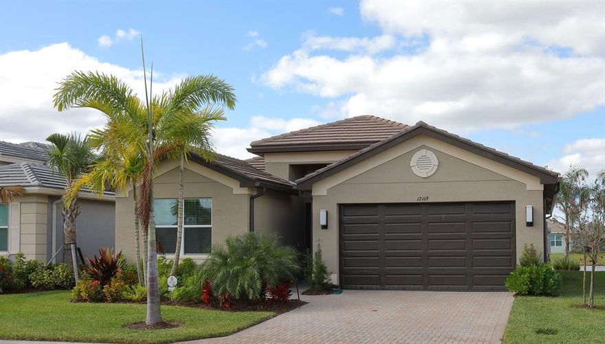 Beautiful home in highly sought after active 55+ community. Home includes many features such as beautiful granite counter tops, stainless steel appliances, raised panel wood cabinets, and recessed lighting in the kitchen. High doors throughout. Home sits adjacent to one of the many lakes in the community.