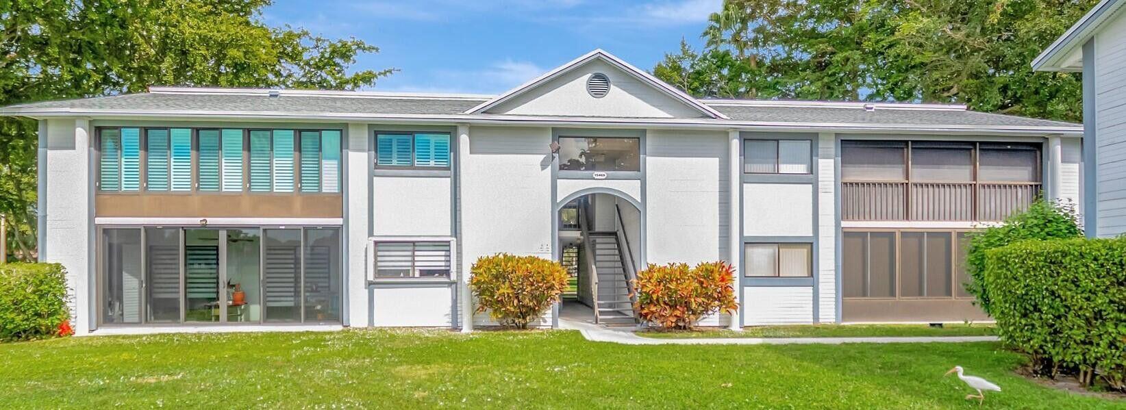 Welcome to this inviting waterfront condo situated in the vibrant, active adult community of Lakes of Delray. Perfectly located adjacent to the clubhouse and main pool, this property is ideal for those seeking an engaging lifestyle in sunny Florida. The condo's impressive architectural features include vaulted ceilings and large patio doors that lend an abundance of natural light, creating a bright and airy atmosphere throughout.This tasteful residence showcases a well-designed split-bedroom floor plan, ensuring privacy and convenience. Ample storage is provided through spacious closets in each bedroom, accommodating all your organizational needs. Both bathrooms have been thoughtfully updated, enhancing functionality and aesthetics.
