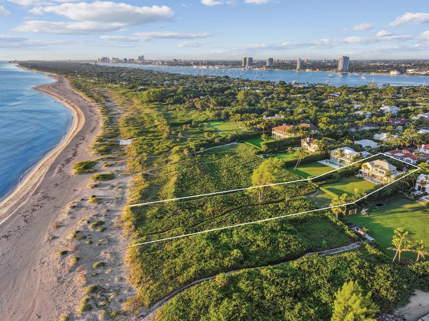 The ''ULTIMATE PALM BEACH'' beach cabana--the final direct oceanfront property on the island of Palm Beach offered under $35,000,000. Set on an expansive 54,000+/- SF lot with a remarkable 100 feet of pristine beach frontage, this rare estate delivers sweeping, unobstructed ocean views and an unparalleled sense of privacy. The 6-bedroom, 7.1-bath residence enjoys a premier position overlooking some of Palm Beach's best surf breaks, with exceptional snorkeling just steps away near the jetty. Situated in front of one of Florida's top surf destinations. The setting is truly unmatched, offering the quintessential Palm Beach seaside lifestyle--serene, sophisticated, and rarely available. An extraordinary opportunity, this property invites you to create a world-class