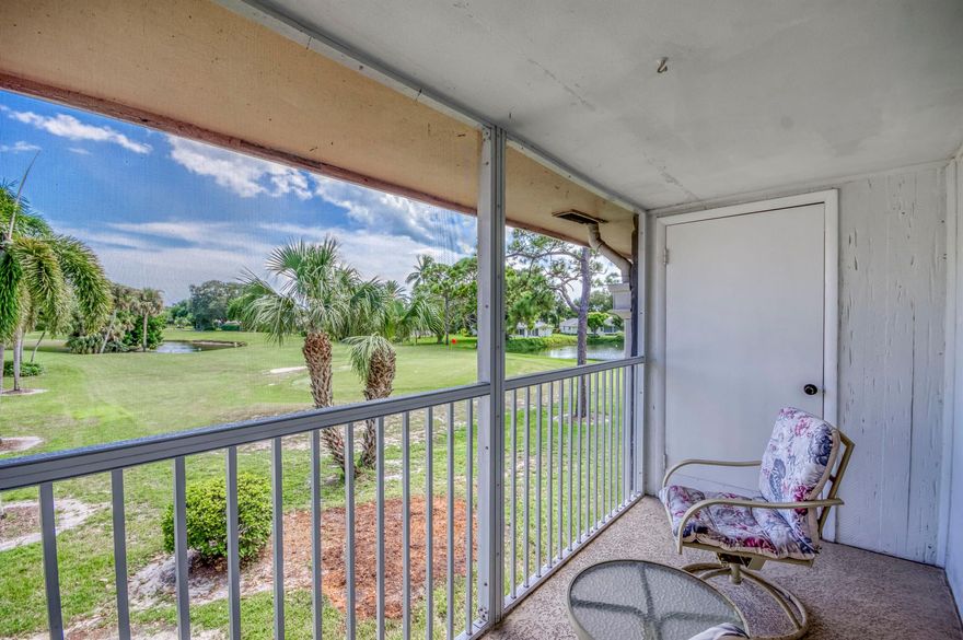 Terrific 55+ living! Extra bright end unit with beautiful golf course and lake views in popular Little Club with 9-hole golf, shuffleboard, courts and spa-like pool included with your COA fee. Great opportunity to make this 2/2 condo your own. Owners updated SS Appliances and AC/Wtr Htr - all 2019. Strong CBS construction, 2 full baths and screened porch for outdoor enjoyment plus this furnished 2nd floor end unit has no one above you. Little Club is a friendly and safe community tucked in the northwest corner of Jupiter/Tequesta - away from traffic noise - and just minutes to beautiful beach parks, restaurants and the upscale Gardens Mall. Life is good in the beautiful northern Palm Beaches! Easy access to all the grocery and big box stores plus I-95 for quick trips to
