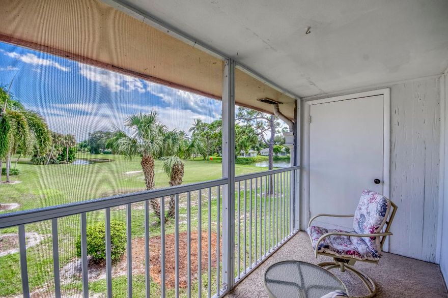 Terrific 55+ living! Extra bright end unit with beautiful golf course and lake views in popular Little Club with 9-hole golf, shuffleboard, courts and spa-like pool included with your COA fee. Great opportunity to make this 2/2 condo your own. Owners updated SS Appliances and AC/Wtr Htr - all 2019. Strong CBS construction, 2 full baths and screened porch for outdoor enjoyment plus this furnished 2nd floor end unit has no one above you. Little Club is a friendly and safe community tucked in the northwest corner of Jupiter/Tequesta - away from traffic noise - and just minutes to beautiful beach parks, restaurants and the upscale Gardens Mall. Life is good in the beautiful northern Palm Beaches! Easy access to all the grocery and big box stores plus I-95 for quick trips to Palm Beach Int'l Airport, Outlets Mall, Museums, Colleges, Theatres and Kravis Center for Performing Arts. The Village of Tequesta is known for it's safe and friendly small town charm and the village center at Gallery Square, home to the Lighthouse Center for the Arts, the popular Perk Coffee Lounge, Gallery Grille and fabulous boutiques for home, art and fashion. There's a wonderful Tequesta Recreation Center offering yoga, gymnastics, Tai Chi and more. Tequesta also has plenty of local restaurants and department stores nearby plus antiques, consignment & thrift shopping  too! Tequesta enjoys close proximity to Jupiter and Palm Beach Gardens amenities and is home to several marinas. The village is flanked by the wide Loxahatchee River to the west and the Intracoastal Waterway and Jupiter Island to the east with access to fabulous Atlantic Ocean beaches for some of the best the sand and surf in South Florida!