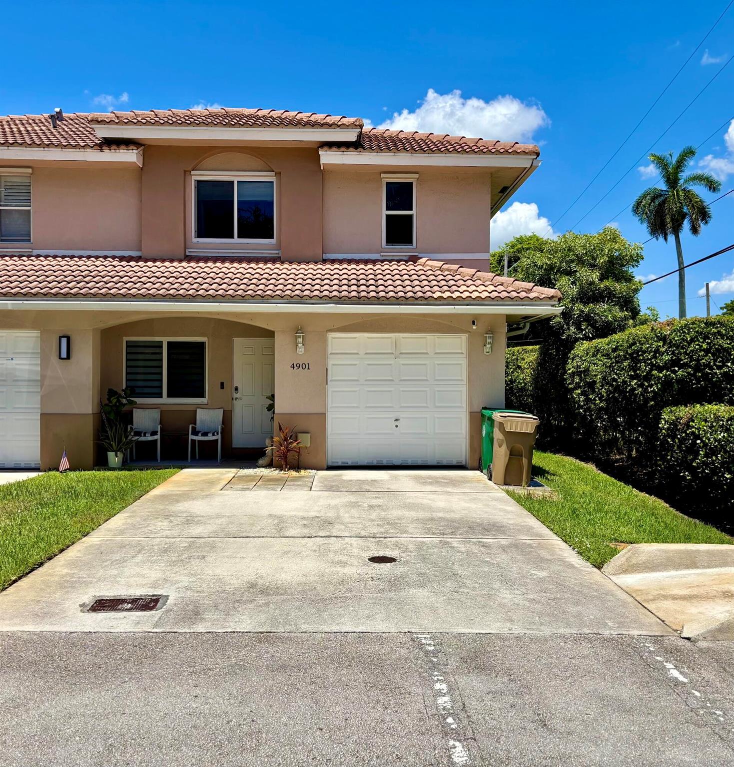This 3 bedroom 2 and a half bath room townhome has everything you need in a great community near great shopping, restaurants and schools. Open concept kitchen/living area. Ready for hurricanes with both new impact windows and doors. Brand new A/C and new tankless electric water heater for lower water and electricity bills. Has a large concrete fenced patio with gazebo for outdoor entertaining. Community has a pool steps away and guest parking. Home has large master bedroom with high ceilings. Home is well maintained with contemporary finishes and includes recent kitchen and bathroom renovations, smart thermostat. One car garage for your car or storage needs. Laundry room is upstairs next to the bedrooms with new washer and dryer. Excellent location near Hardrock casino, beaches e