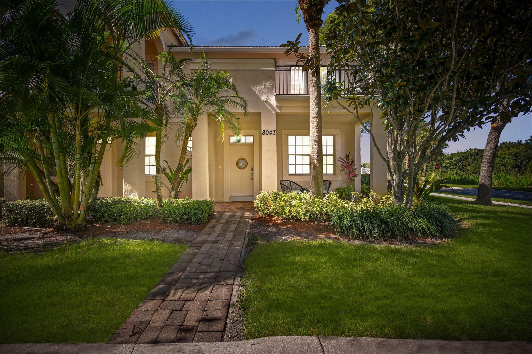 Beautifully maintained 3 bed, 2.5 bath corner townhome on one of the largest lots in Montecito! Enjoy your morning coffee on the charming front porch .This home features a spacious fenced backyard, perfect for entertaining or relaxing, and a 2-car garage plus additional parking for 3 vehicles. Inside, enjoy newly renovated second and half baths, fresh interior paint, new gutters (2024), new washer (2024), and plush carpet (2022). Light and bright living spaces, open kitchen, and ample storage throughout.Spacious laundry room. Located in a desirable gated community with top amenities, in a prime Palm Beach Gardens location. Don't miss this opportunity to own a spectacular home.BEST VALUE IN MONTECITO !!